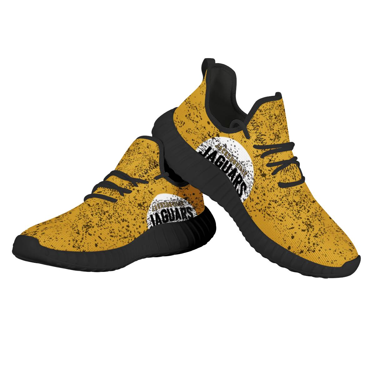 Women's Jacksonville Jaguars Mesh Knit Sneakers/Shoes 003